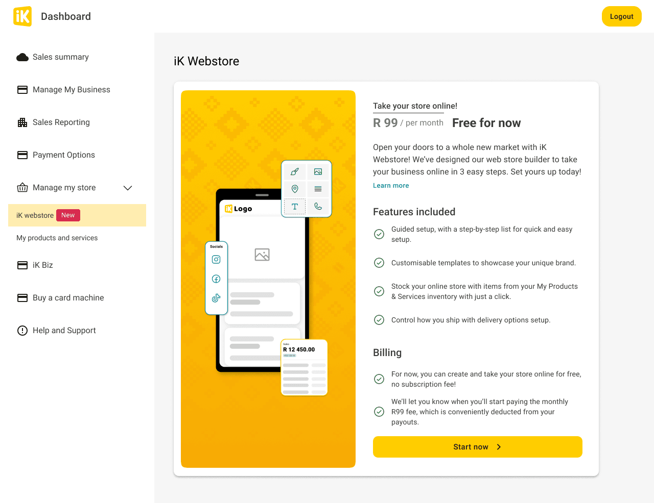 Step 2: Choose 'Start Now'