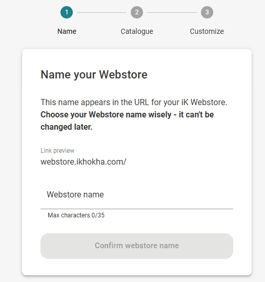 Step 3: Give your store it's own unique domain name