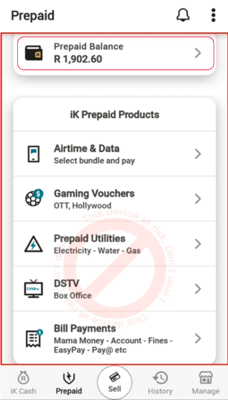 Step 2 - Make sure you have enough money on your prepaid balance
