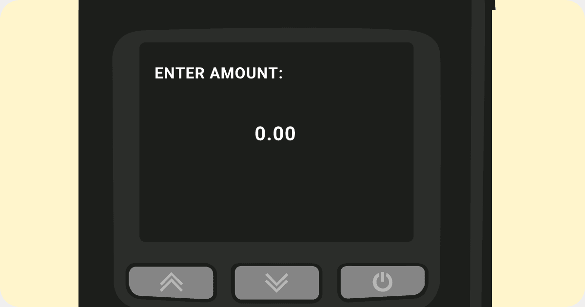 Step 2: Enter the desired amount by using the numeric keypad.