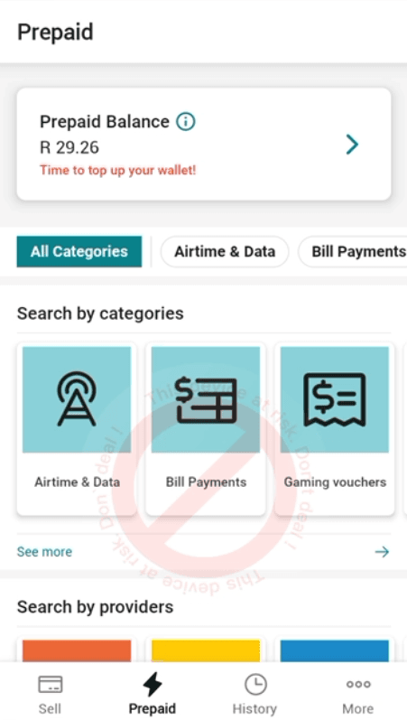 Step 2 - Make sure you have enough money on your prepaid balance