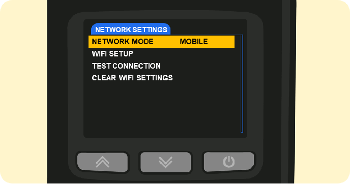 2023-02-13 Menu - Settings - Settings - Network Settings - Network Mode - Mobile - Gif