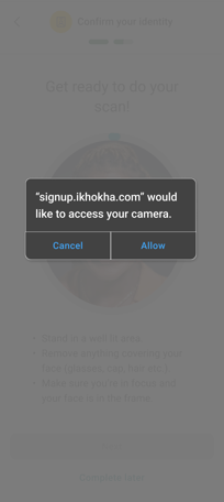 System camera access prompt