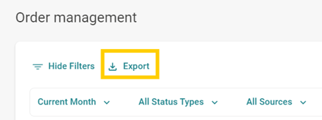 Order management save-to-excel default